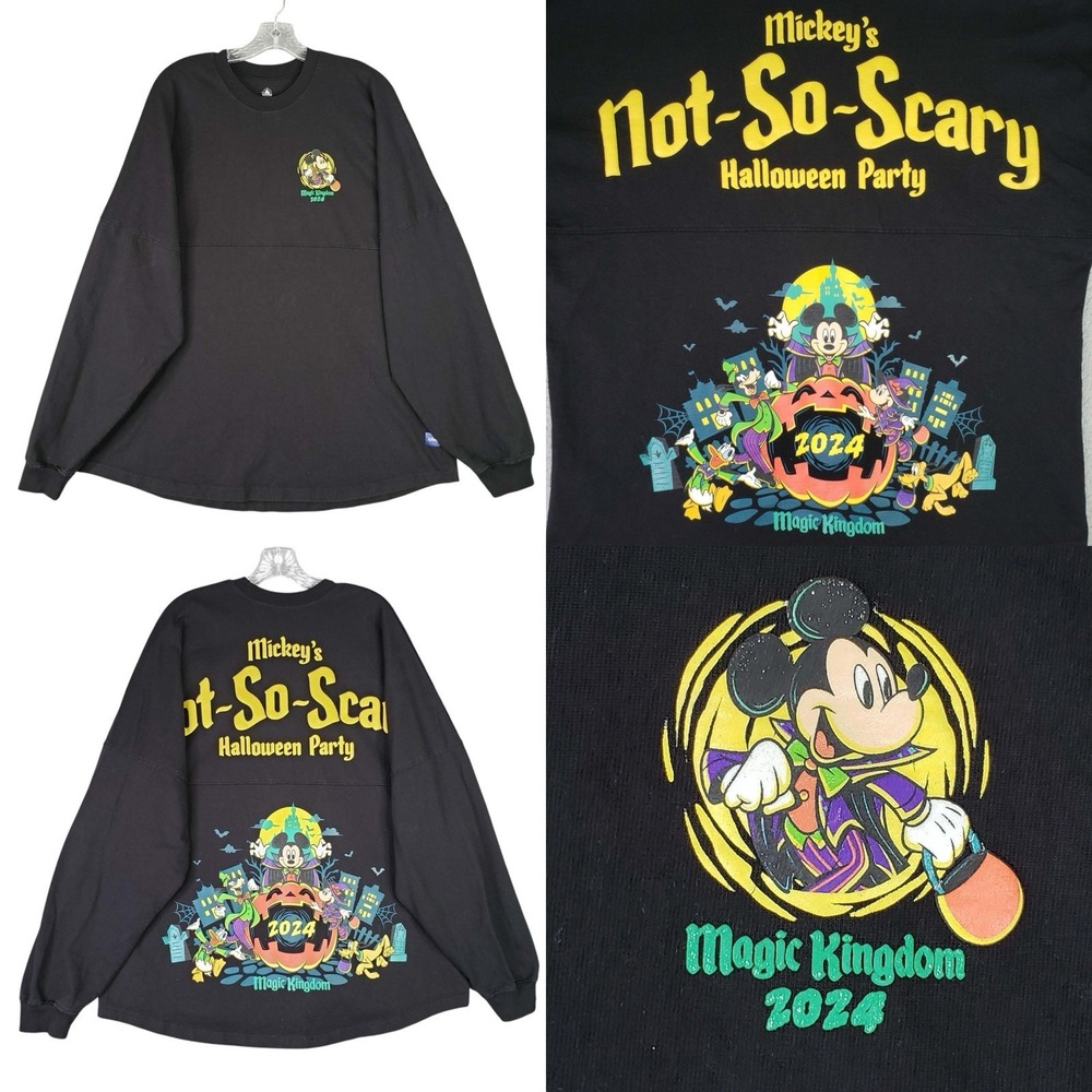 Disney 2024 Mickey's Not So Scary Halloween Party Spirit Jersey Size XXL Black